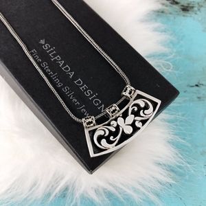 Silpada N1472 "Floral Slide" 925 Sterling Silver Necklace